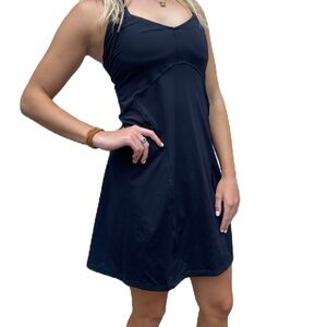 Athleta Helena Halter Swim Dress Small black
